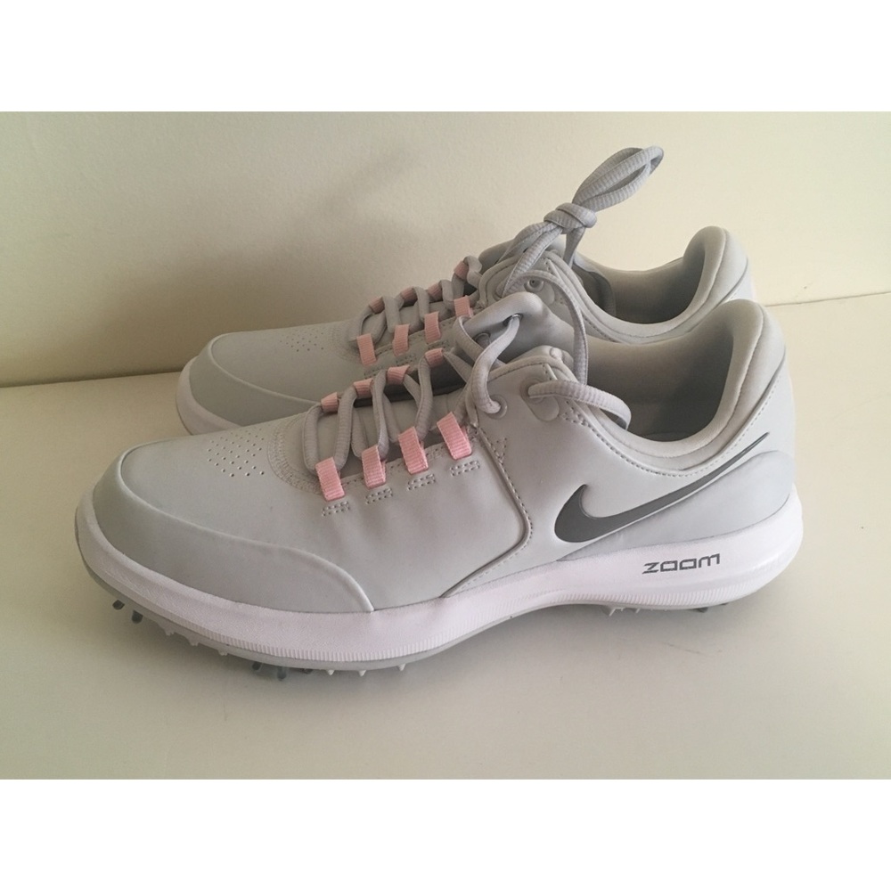NWOB Gray & Pink Nike Air Zoom Accurate Golf Shoe Size 8.5W